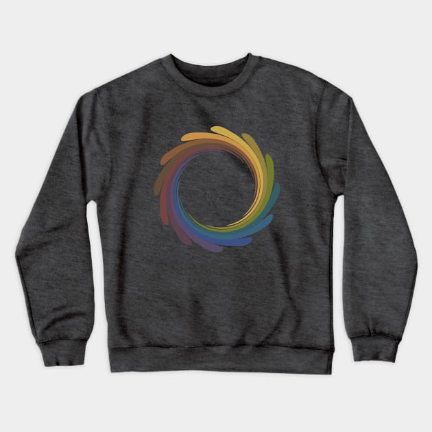 Earthy color wheel whorl Crewneck Sweatshirt by WesternExposure